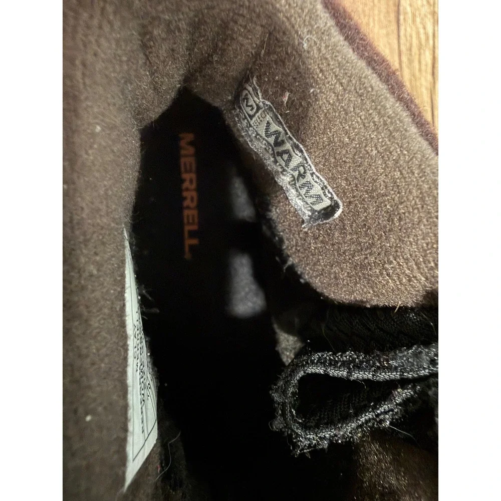 Merrell Thermo Kiruna Mid Zip Waterproof Winter Boots Brown Womens 7.5 J035092‎